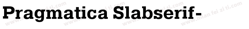 Pragmatica Slabserif字体转换